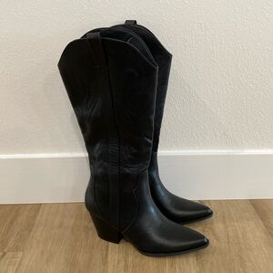 NEW Women’s Black Embroidered Cowboy Boots